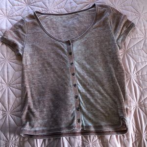 AE Cropped Button Down Tee (SOLD)